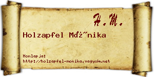 Holzapfel Mónika névjegykártya